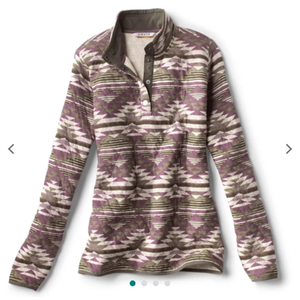 Orvis Outdoor Quilted Snap Sweatshirt / Sweater